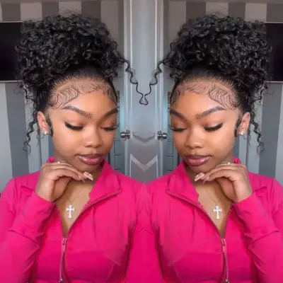 Pizazz Hair Hidden Strap 360 Lace Front Wigs Human Hair Pre Plucked Pre Bleached Knots 220 Density Water Wave HD Lace Frontal...