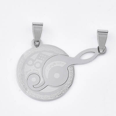 Non-Tarnish 201 Stainless Steel Split Pendants