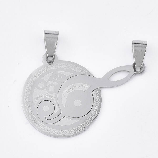 Non-Tarnish 201 Stainless Steel Split Pendants