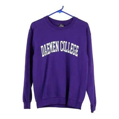 Daemen College Mv Sport College Sweatshirt - Small Purple Cotton Blend