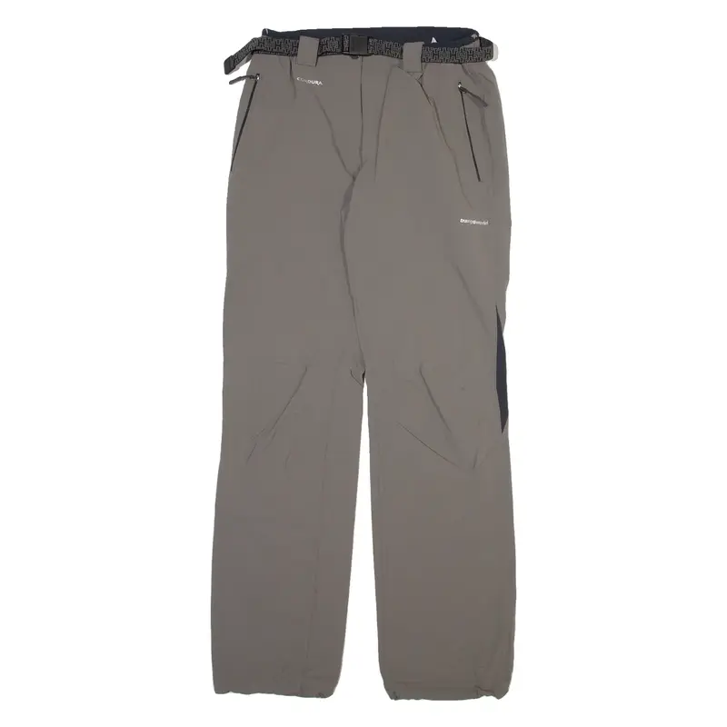 TRANG WORLD Womens Trousers Grey Regular Straight W26 L31