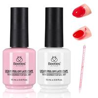beetles Liquid Latex for Nails 30ml Latex Liquid Nail Peel off Cuticle Guard for Nail Polish with Plastic Nail Care Stick Whi...