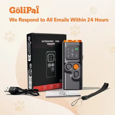 GoliPal Dog Bark Stopper – Ultrasonic Dog Training Device, Long Range Bark Control, Rechargeable, LED Flashlight, Anti-Bark...