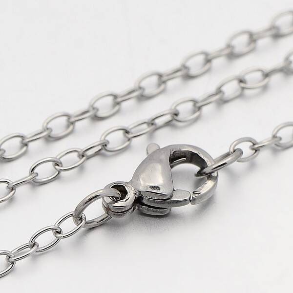 Tarnish Resistant 304 Stainless Steel Cable Chain Necklaces