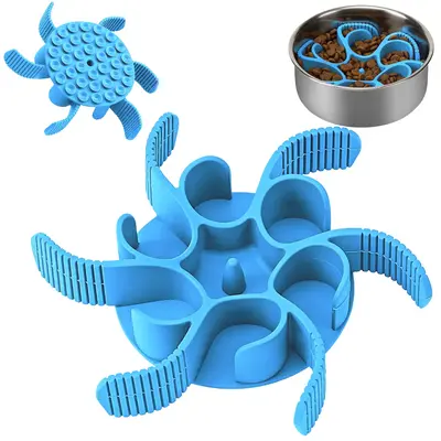 Anipaw Dog Slow Feeder Dog Bowls Silicone Spiral Dog Food Bowls Feeder Insert to Slow Down Eating for Large Medium Small Bree...