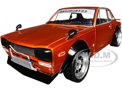 1970 Nissan Skyline (C10) Hakosuka RHD (Right Hand Drive) Orange Metallic 1/18 Diecast Model Car by Solido