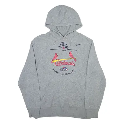 NIKE Cardinals Mens Grey Hoodie Full Zip USA L