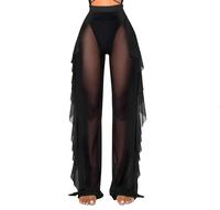 CICILEEDA Swimsuit Bikini Beachwear Mesh Cover Up Trunks Nettepants  Womenswear Sheer Soft Trouser Beach Basic