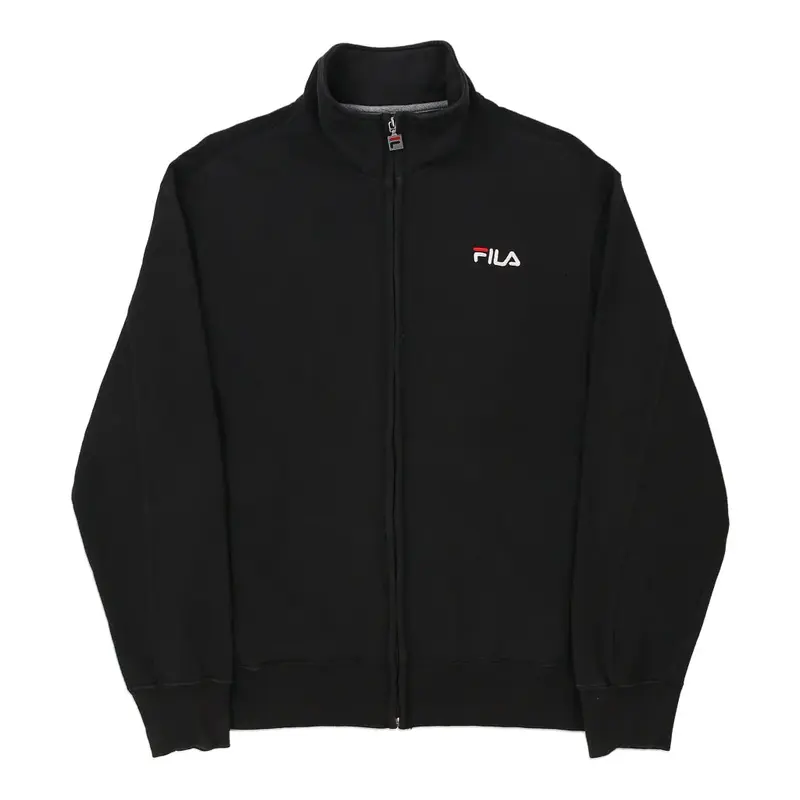 Fila Zip Up - Small Black Cotton