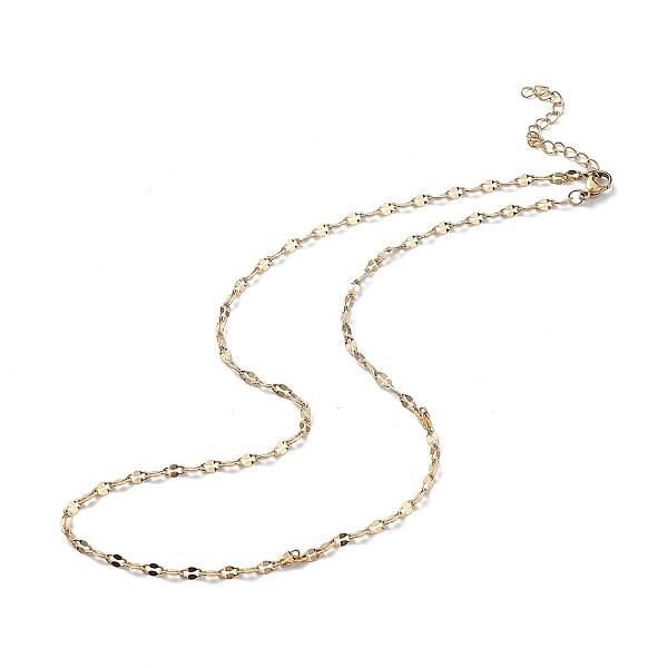 Ion Plating(IP) 304 Stainless Steel Dapped Chain Necklace for Men Women