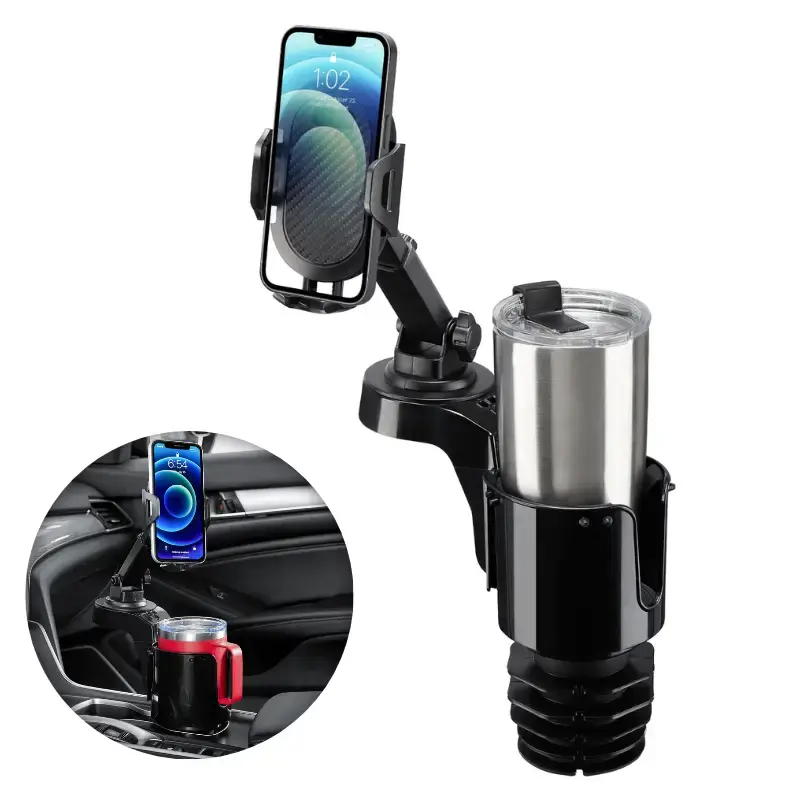 Joytutus Car Cup Holder with 360° Rotation & Adjustable Arm for iPhone & Samsung Smartphones Up to 7 Sturdy Rubber Pad Bas...