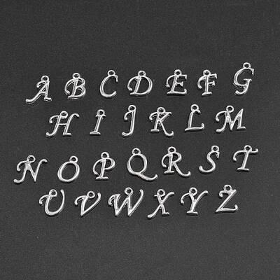 Platinum Plated Alloy Letter Pendants