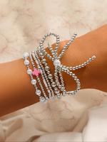Women's Elegant Bowknot Design Bracelet, Fashion Jewelry for Party, Daily Clothing Decor, Trendy All-match & Exquisite Jewelr...