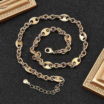 Brass Oval Link Chain Necklaces for Women
