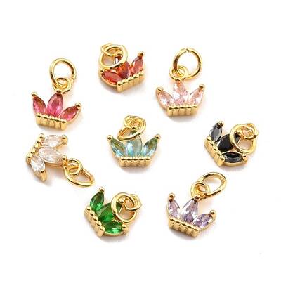 Brass Cubic Zirconia Charms