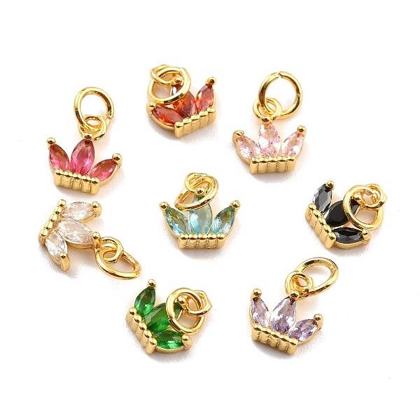 Brass Cubic Zirconia Charms