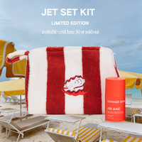 Jet Set Kit: Summer Skin hydrating body serum+lotion + limited edition shell bag