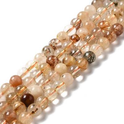Natural Rutilated Quartz Beads Strands