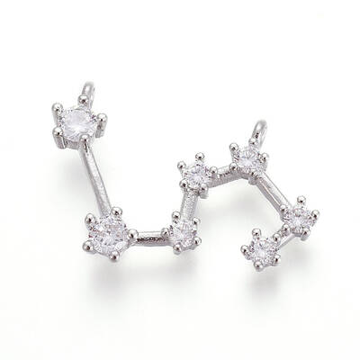Brass Micro Pave Cubic Zirconia Pendants