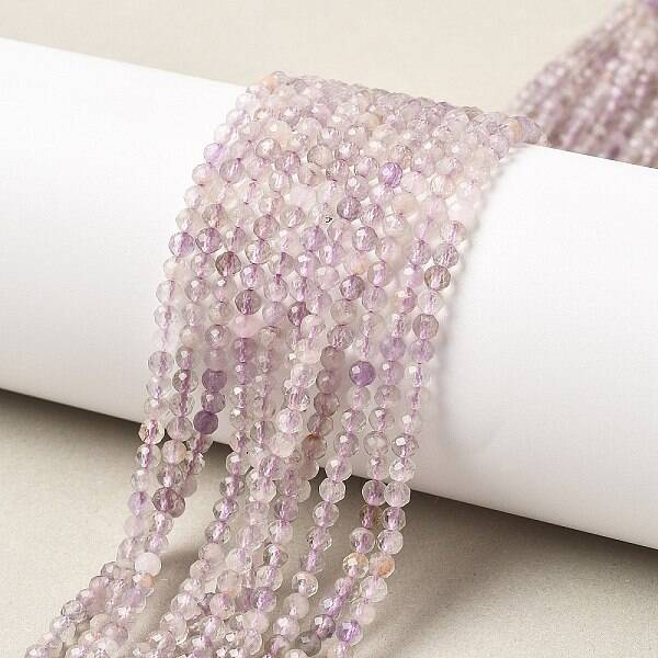 Faceted Natural Amethyst Beads Strands