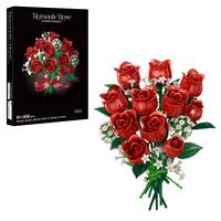 Rose Building Blocks Set, 458pcs/box Romantic Rose Blocks Building Toy, Creative Blocks Flower, Ideal Gift for Home & Office ...
