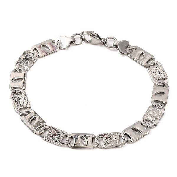 Tarnish Resistant 201 Stainless Steel Mariner Link Chain Bracelets
