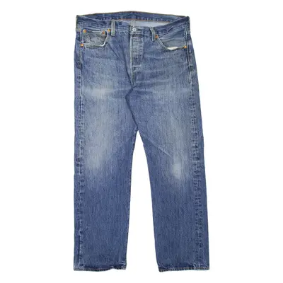 LEVI'S 501 Jeans Mens Blue Regular Straight Stone Wash W36 L30