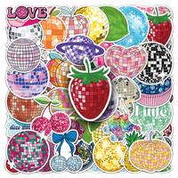 Disco Ball Pattern Sticker, 50pcs/set Creative Cartoon Sticker, DIY Decorative Sticker for Phone Case, Skateboard, Refrigerat...