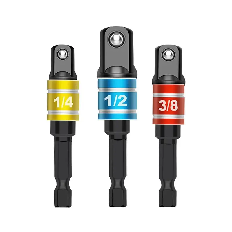 Socket Adapter Tools Set, Impact Grade Socket Adapter For Screwdriver, Hex Socket Adapter Set, Gift