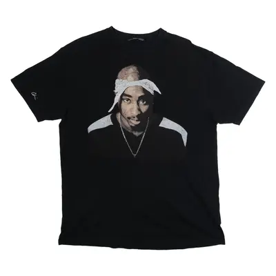 CHIMODU 2Pac Mens Band T-Shirt Black Crew Neck L