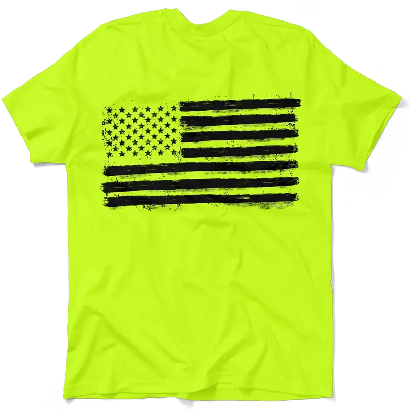 Old Glory - Safety Yellow Hi-Vis T-Shirt