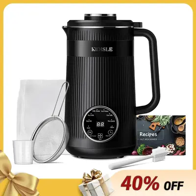 KIDISLE 8 in 1 Nut Milk Maker Machine, Electric Bean Nut Milk Machine Oatmilk Maker Almond Maker, Homemade Plant Based Milks ...