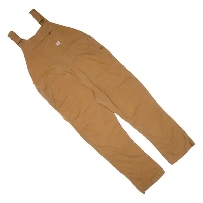 CARHARTT Carpenter Double-knee Workwear Womens Overalls Brown Relaxed XL W34 L30