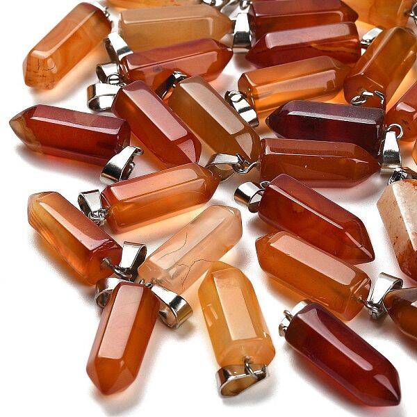 Natural Red Agate(Dyed & Heated) Pendants