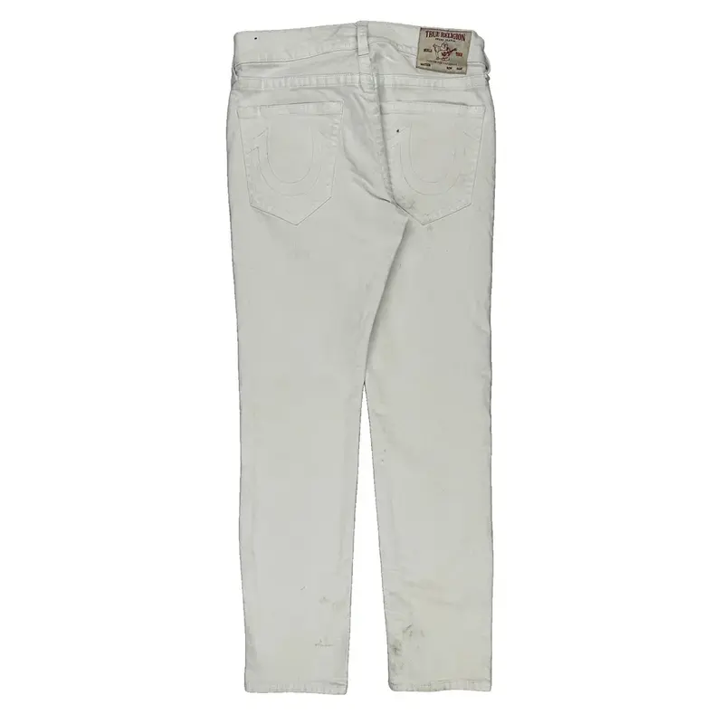 True Religion Skinny Jeans - 34W 33L White Cotton Blend