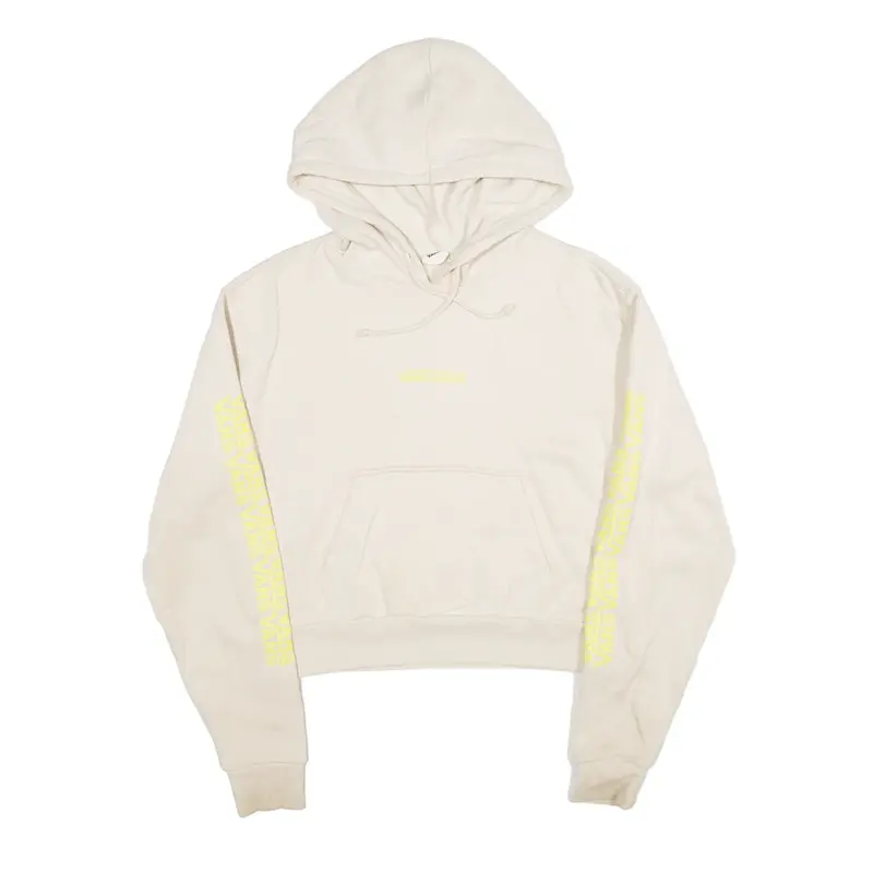 VANS Cropped Hoodie Beige Pullover Womens XS