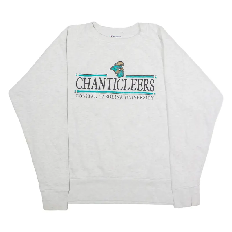 CHAMPION Chanticleers Coastal Carolina University Mens Sweatshirt Grey 90s USA L