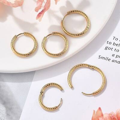 304 Stainless Steel Hoop Earrings