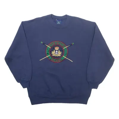 OARSMAN 913 Fenwick Island Delaware Mens Sweatshirt Blue 90s USA M