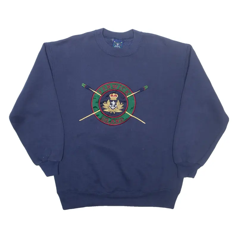 OARSMAN 913 Fenwick Island Delaware Mens Sweatshirt Blue 90s USA M