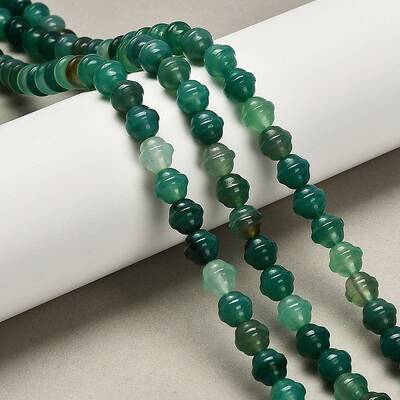 Natural Green Onyx Agate(Dyed & Heated) Beads Strands