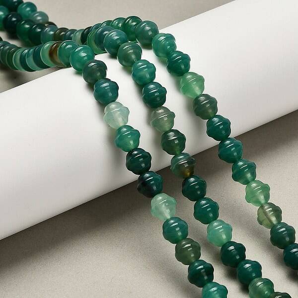 Natural Green Onyx Agate(Dyed & Heated) Beads Strands