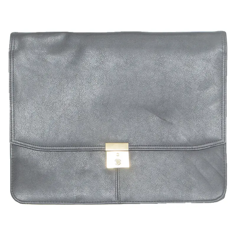 CLAREL Womens Clutch Bag Black Leather