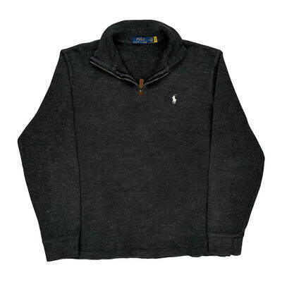 Ralph Lauren 1/4 Zip - Medium Grey Cotton