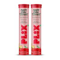 Plix Apple Cider Vinegar Effervescent Tablets, 700mg ACV, 4ct/2ct – Health & Wellness Supplement - Choose Your Pack