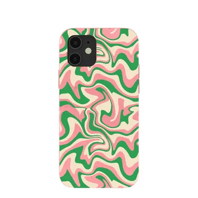 Bubblegum Pink Funky Waves iPhone 12/ iPhone 12 Pro Case