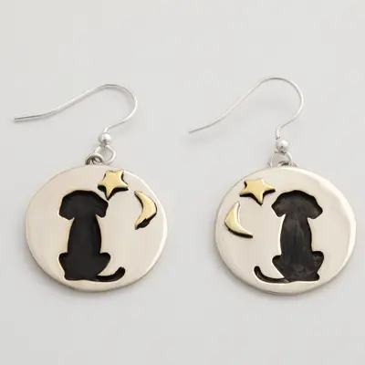 Cute Dog Moonlight Earrings