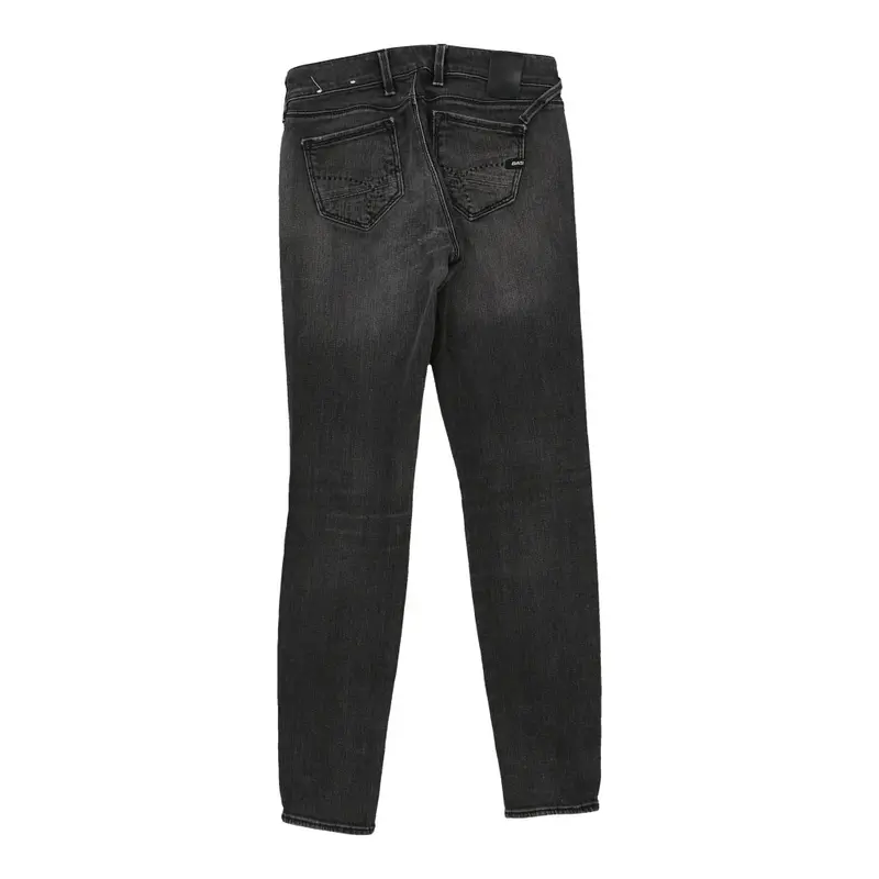 Gas Skinny Jeans - 28W UK 6 Black Cotton