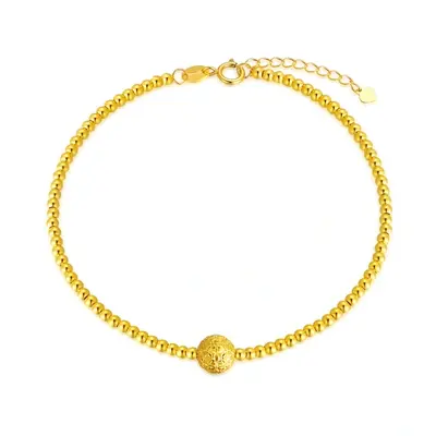 18K Gold Ball Metal Beads Bracelet