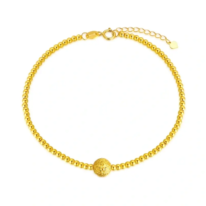 18K Gold Ball Metal Beads Bracelet